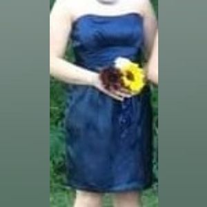 David's bridal blue short dress